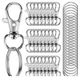 50Pcs Metal Lobster Claw Clasp Kit, Silver