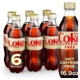 Diet Coke Caffeine-Free Soda Bottles, 16.9 oz