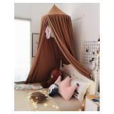 BLACK Crib Bed Canopy - Round Dome Netting