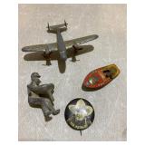 Hubley Cast & In Litho, pin back