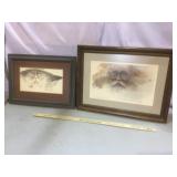 Framed Artwork, Hans Muhur, Some Damage to Frame