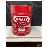 Collectable Tin Kraft Shortening Can, 16ï¿½ x 20ï¿½