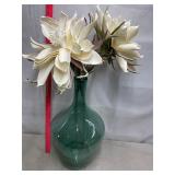 Clear Green Vase with Sola Wood flowers