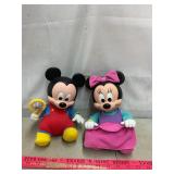 Rubber Faced 1997 Mickey and Mini Mouse Dolls