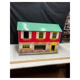 Vtg Wolverine Tin Litho Dollhouse, 21.5ï¿½x11ï¿½x15.5ï¿½