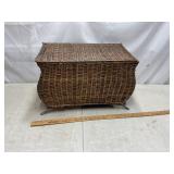 Wire framed Wicker basket
