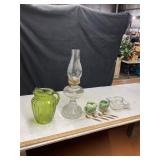 Oil Lamp, Glassware, U.S. Senate Ashtray