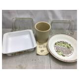 Pampered chef bread crock, pie plate, more