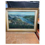 Framed Oil on Canvas by Thrasher, 44ï¿½ x 32ï¿½