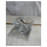 Orrefors tornado bowl. Onyx tray.Glass coasters