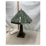 Table lamp. Stained Glass shade. Works
