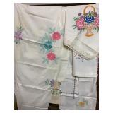 Vtg Embroidered Tablecloths & More!