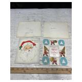2 Vtg Christmas Cards