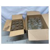 Pint canning jars. (12) standard. (24) wide