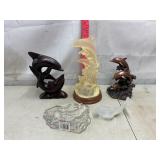 Dolphin and Whale Statues