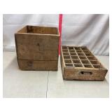 7 Up Crate and Wood Crate