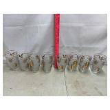 Libbey Golden Foliage Frosted Glasses