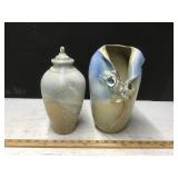 Pottery Vases One Chipped