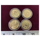 4 United States Presidential Dollars in cases