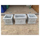 Three Concrete Planters