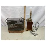 Elephant Basket and Lamp Powers On