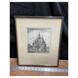 Framed Sketch, unknown if real & unknown artist