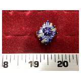 Blue Stone Cluster Ring