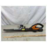 Worx Leaf Blower With Charger Powers On