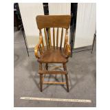 Decorative Wooden High Chair, 15ï¿½ x 14ï¿½ x 36ï¿½ tall