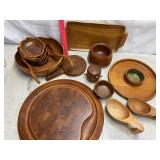 Vtg Jens Quistgaard teak cutting board & more