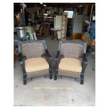 Very Nice Set of Wicker & Bamboo Accent Chairs