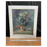 Print of Flowers in a Vase by Auguste Renoir