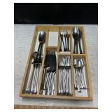 Assorted Dansk Flatware w/ Wood Tray