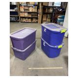 4 Plastic Totes, 2 - 39g, 2 - approx 30g