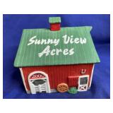 Sunny View Acres Barn.  Collectible porcelain