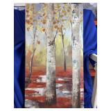 26 x 14 Oil on Canvas Trees 1 of 3 in the set