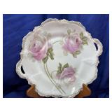 Vintage Cabbage Rose 11' Cake Plate