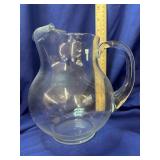 Vintage Clear Water Pitcher with Ice Lip