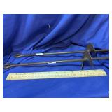 2 metal Ground Auger Anchors