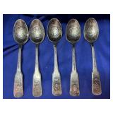 Five international Silver  Bicentennial