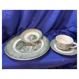 Old Curiosity Shop Dishes:  5 Dinner Plates, 7