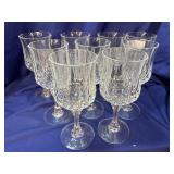 9 Vintage Cristal D'Arques Longchamp wine glasses