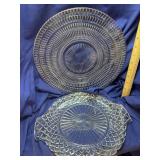 Glass  Serving plates.  10' plus handles and the