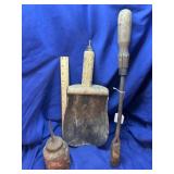 Oiler, antique Scoop and Soldering Iron