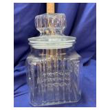Koeze's clear glass apothecary jar