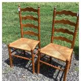 2 Vintage Stright Back Dining Chairs