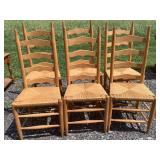 6 Pc Super Nice Woven Dining Chairs