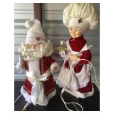 Mr. & Mrs. Clause Light Up Moveable Decor