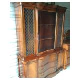Vintage Federal Style China Cabinet 52x17 In