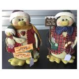 Pair of Christmas Penguin Decor